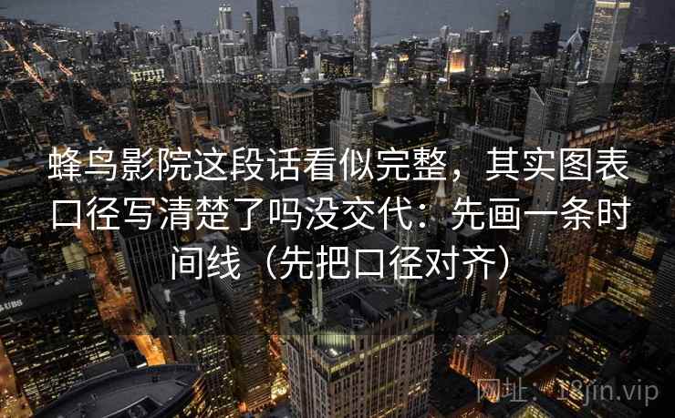 蜂鸟影院这段话看似完整，其实图表口径写清楚了吗没交代：先画一条时间线（先把口径对齐）  第2张